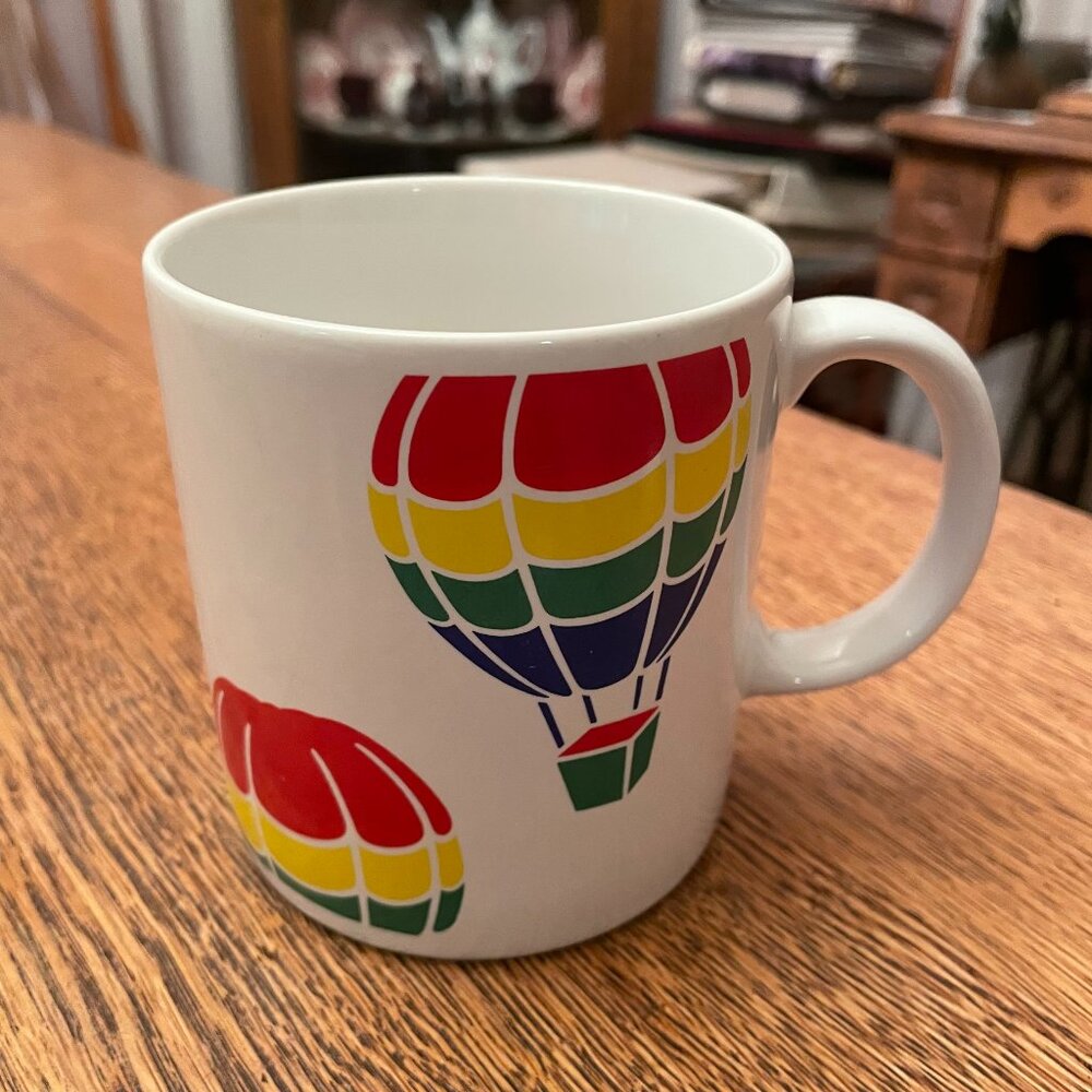 Vintage FTD Hot Air Balloon Themed Coffee Cup Mug
